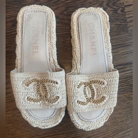 chanel cord light beige mules|chanel fashion.